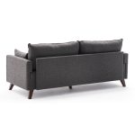 Καναπές Bella Megapap τριθέσιος υφασμάτινος χρώμα ανθρακί 208x81x85εκ. - Image 6