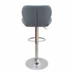 Σκαμπό μπαρ Dolores Megapap με ρυθμιζόμενο ύψος PU γκρι - βάση χρωμίου 45,5x38x89/109εκ. - Image 6