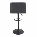 Σκαμπό μπαρ Carmelo Megapap με ρυθμιζόμενο ύψος PU μαύρο - βάση μαύρο ματ 45x42x90/113εκ. - Image 6