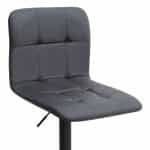 Σκαμπό μπαρ Carmelo Megapap με ρυθμιζόμενο ύψος PU μαύρο - βάση μαύρο ματ 45x42x90/113εκ. - Image 7