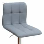 Σκαμπό μπαρ Carmelo Megapap με ρυθμιζόμενο ύψος PU γκρι - βάση χρωμίου 45x42x90/113εκ. - Image 7