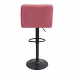 Σκαμπό μπαρ Carmelo Megapap με ρυθμιζόμενο ύψος βελούδο σάπιο μήλο - βάση μαύρο ματ 45x42x90/113εκ. - Image 6