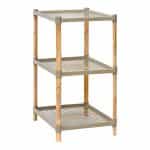 Ραφιέρα δαπέδου πλαστική - ξύλινη χρώμα φυσικό - μπεζ 45x38x79εκ.