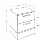 Κομοδίνo Base Megapap σε χρώμα λευκό - sonoma 45x40x52εκ. - Image 6