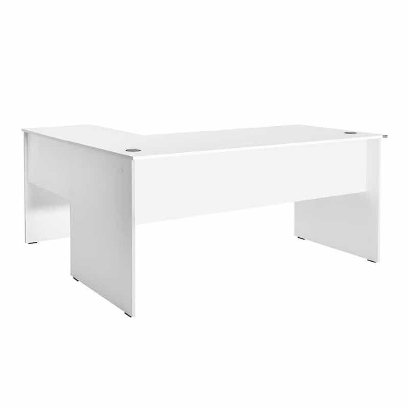 GP009-0204-0 Γραφείο διευθυντικό Rio Megapap γωνιακό αναστρέψιμο χρώμα λευκό 160x144x75εκ. - Image 1