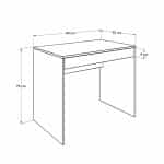 Γραφείο εργασίας Vareno Megapap χρώμα florida oak 90x55x75εκ. - Image 4