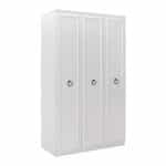 Ντουλάπα ρούχων Hampton Megapap τρίφυλλη χρώμα λευκό 103x52x185εκ.