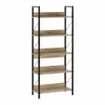 Βιβλιοθήκη Connect Megapap χρώμα florida oak 73x35x172εκ.