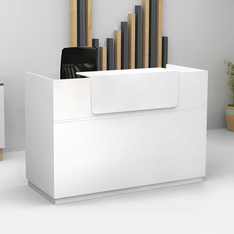 GP028-00783-0 Γραφείο reception Lemmon Megapap χρώμα λευκό 160x70x110εκ. - Image 1