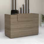 Γραφείο υποδοχής - reception Lemmon Megapap χρώμα καρυδί 160x70x110εκ.