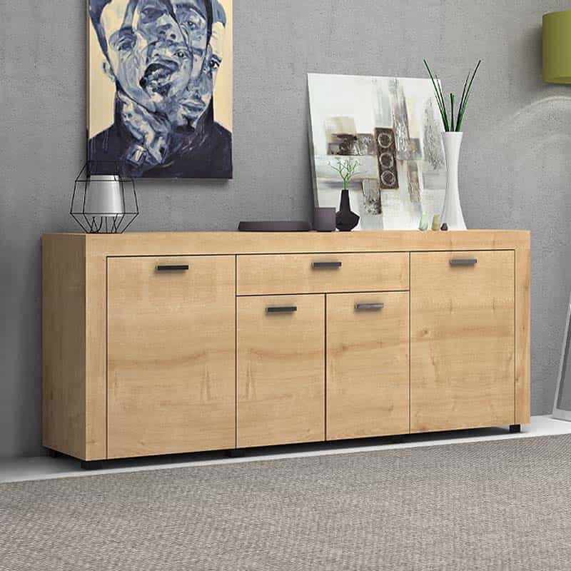 GP028-00811-0 Μπουφές μελαμίνης Joseph Megapap χρώμα sonoma 177x40x76εκ. - Image 1