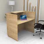Γραφείο reception Lemmon Megapap χρώμα φυσικό οξιάς 120x70x110εκ. - Image 4