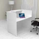 Γραφείο υποδοχής - reception Lemmon Megapap χρώμα λευκό 120x70x110εκ. - Image 4