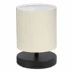 Φωτιστικό επιτραπέζιο Hassard Megapap ύφασμα/Mdf χρώμα κρεμ/μαύρο 15x16x22εκ.