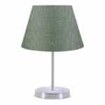 Φωτιστικό επιτραπέζιο Jules Megapap ύφασμα Pvc χρώμα κυπαρισσί/ασημί 22x17x37εκ.