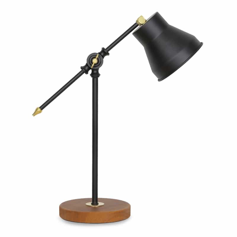 GP029-00341-0 Φωτιστικό γραφείου Paule Megapap μέταλλο/Mdf χρώμα μαύρο 12x12x44εκ. - Image 1