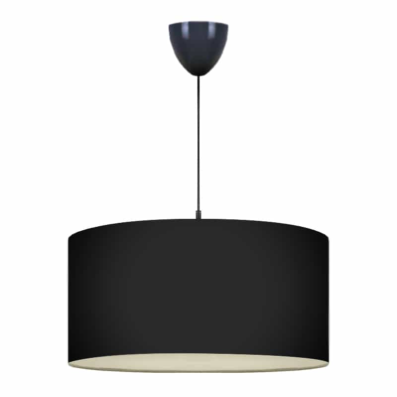 GP029-00534-0 Φωτιστικό οροφής Monahan Megapap υφασμάτινο μονόφωτο χρώμα μαύρο 38x21x70εκ. - Image 1