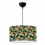 Φωτιστικό οροφής Alamea Megapap E27 υφασμάτινο μονόφωτο πολύχρωμο floral Φ38x70εκ.