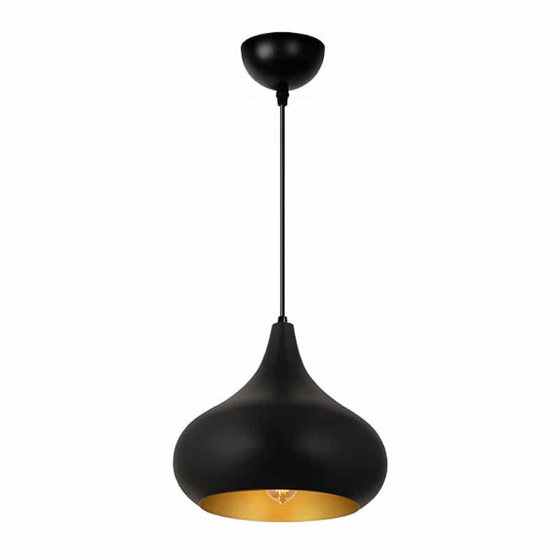 GP029-01341-0 Φωτιστικό οροφής Meril Megapap E27 μεταλλικό μονόφωτο χρώμα μαύρο Ø33x100εκ. - Image 1