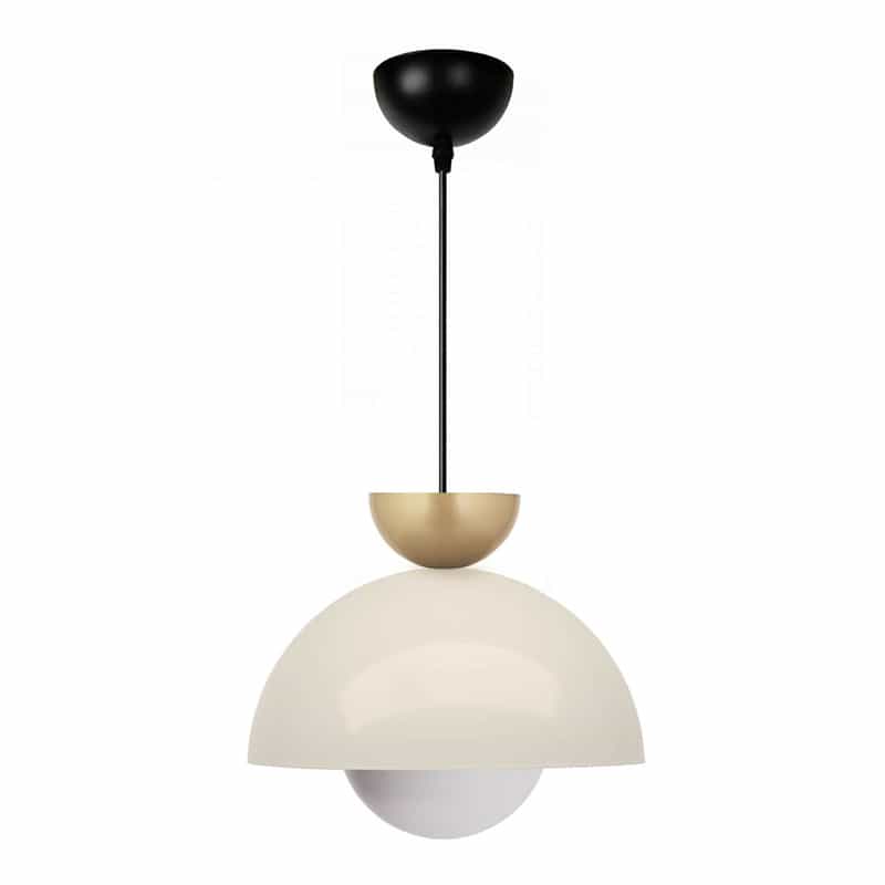 GP029-01371-0 Φωτιστικό οροφής Marilia Megapap E27 μεταλλικό μονόφωτο χρώμα λευκό Ø25x115εκ. - Image 1
