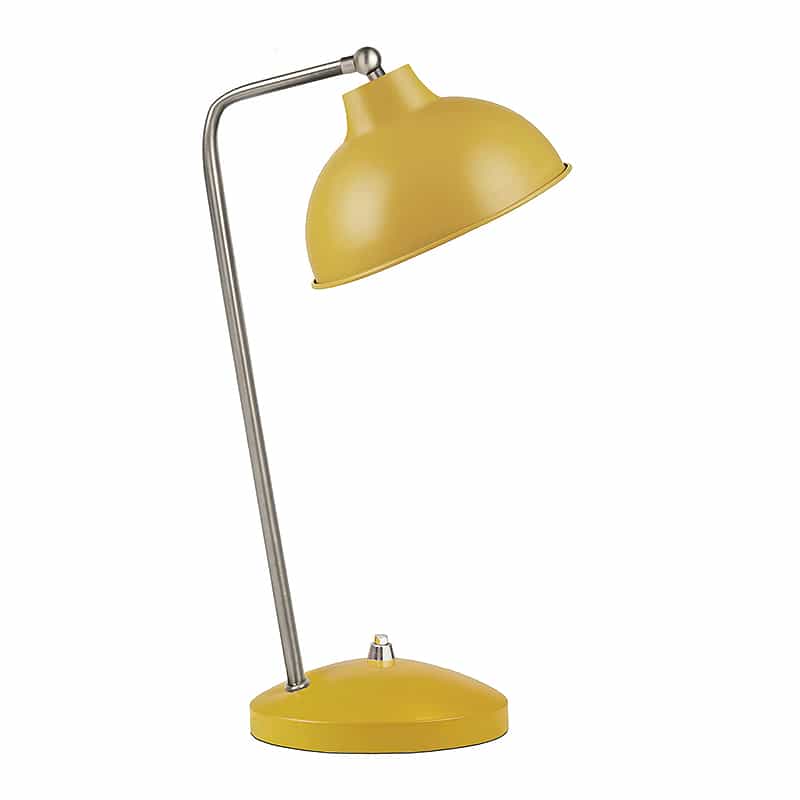 GP029-01463-0 Φωτιστικό γραφείου Travis Megapap E14 μεταλλικό χρώμα κίτρινο 16,5x11x42εκ. - Image 1