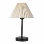 Φωτιστικό επιτραπέζιο Floi Megapap E27 μεταλλικό - ύφασμα Pvc χρώμα  κρεμ Ø22x36εκ.