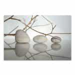 Πίνακας σε καμβά "Stones and Branches" Megapap ψηφιακής εκτύπωσης 90x60x3εκ.