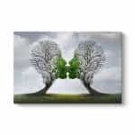 Πίνακας σε καμβά "Trees Growing With Love" Megapap ψηφιακής εκτύπωσης 100x70x3εκ.