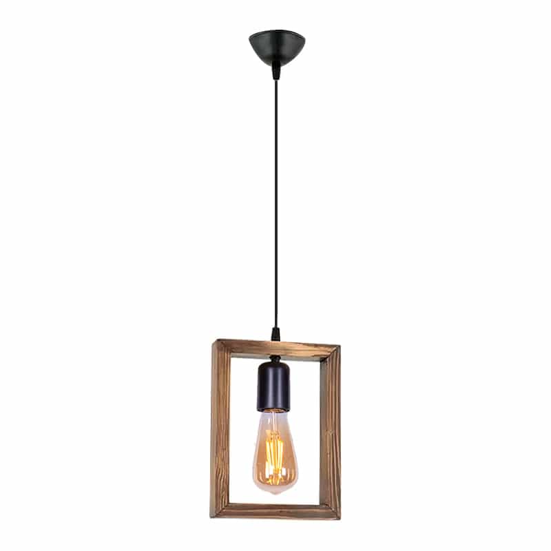GP036-00461-0 Φωτιστικό οροφής Esela Megapap E27 ξύλινο μονόφωτο χρώμα φυσικό 16x4x70εκ. - Image 1