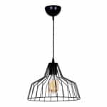 Φωτιστικό οροφής Arezzo Megapap E27 μεταλλικό μονόφωτο χρώμα μαύρο Ø30x75εκ.