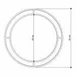 Καθρέφτης τοίχου Bubble Megapap αλουμινίου χρώμα χρυσό 57x2x57εκ. - Image 4