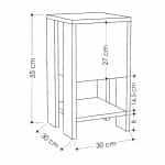 Κομοδίνο Ema Megapap χρώμα μαύρο 30x30x55εκ. - Image 7