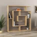 Βιβλιοθήκη Labirent Megapap χρώμα φυσικό οξιάς 125x22x129εκ.