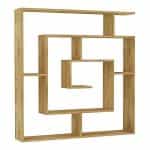 Βιβλιοθήκη Labirent Megapap χρώμα φυσικό οξιάς 125x22x129εκ. - Image 4