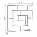 Βιβλιοθήκη Labirent Megapap χρώμα φυσικό οξιάς 125x22x129εκ. - Image 5