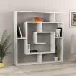 Βιβλιοθήκη μελαμίνης Labirent Megapap χρώμα λευκό 125x22x129εκ.