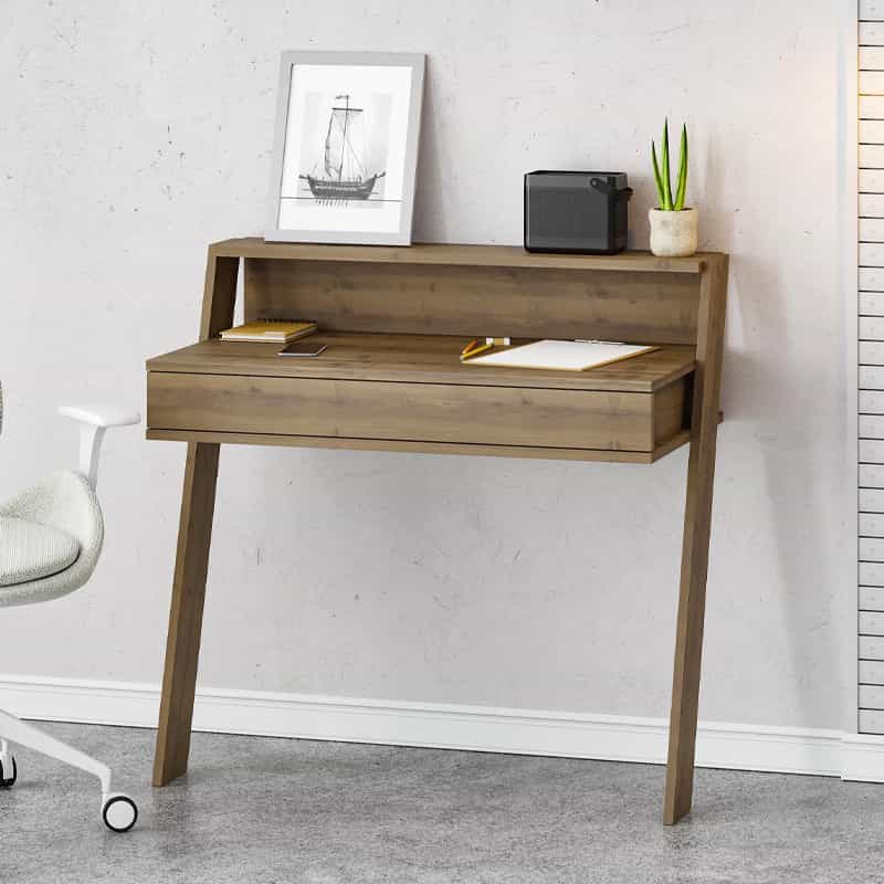 GP037-00624-0 Γραφείο εργασίας Cowork Megapap χρώμα ανοιχτό καρυδί 94x50x91εκ. - Image 1