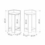 Κομοδίνο μελαμίνης Elos Megapap σετ 2 τεμαχίων χρώμα sapphire oak 25x27x60εκ. - Image 5