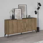 Μπουφές μελαμίνης Gora Megapap χρώμα ανοιχτό καρυδί 180x35,6x82εκ.