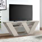 Έπιπλο τηλεόρασης Pipralla Megapap χρώμα sandstone 110x30x40εκ.