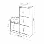 Παπουτσοθήκη Dude Megapap χρώμα ανοιχτό καρυδί 104,8x26x118,5εκ. - Image 6