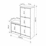 Παπουτσοθήκη Dude Megapap χρώμα μαύρο 104,8x26x118,5εκ. - Image 6