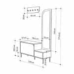 Έπιπλο εισόδου Mila Megapap με κρεμάστρα χρώμα sandstone120x37x171,6εκ. - Image 6