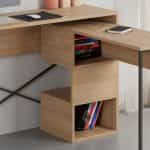 Γραφείο εργασίας πολυμορφικό Badau Megapap χρώμα φυσικό οξιάς 110x37,2x77εκ. - Image 6