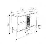 Μπουφές Naive Megapap χρώμα sapphire oak 126x40x80εκ. - Image 7