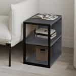 Τραπεζάκι βοηθητικό - Κομοδίνο Echo Megapap χρώμα γκρι ρετρό 30x42x45εκ.