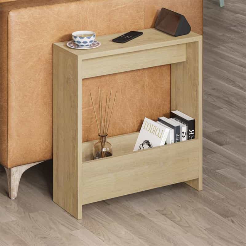 GP037-02703-0 Τραπεζάκι βοηθητικό Simpi Megapap χρώμα sapphire oak 55x20x60εκ. - Image 1