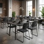 Τραπέζι Levico Megapap Mdf - μεταλλικό χρώμα σκούρο γκρι σκυροδέματος 120x70x75εκ. - Image 3