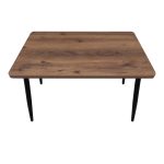 Τραπέζι Levico Megapap Mdf - μεταλλικό χρώμα καπνιστή καρυδιά 130x75x75εκ. - Image 5