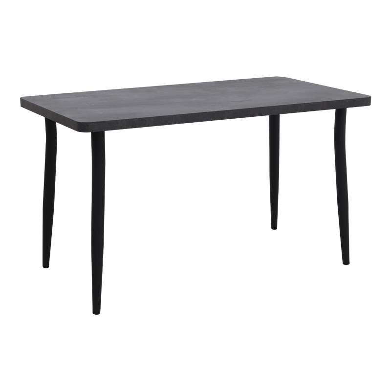 GP038-00283-0 Τραπέζι Levico Megapap Mdf - μεταλλικό χρώμα σκούρο γκρι σκυροδέματος 130x75x75εκ. - Image 1